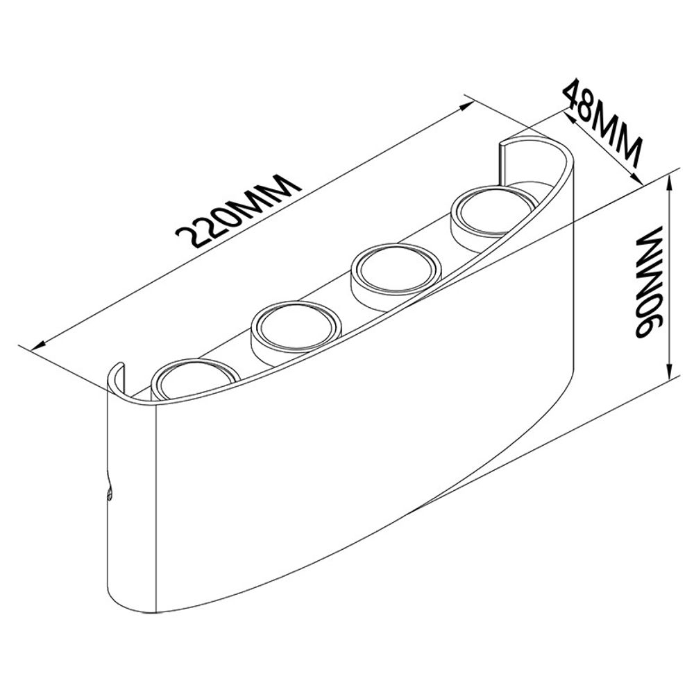 7814 Настенный уличный светильник ARCS