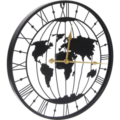 Часы настенные «LOFT HOME « 40см, карта мира