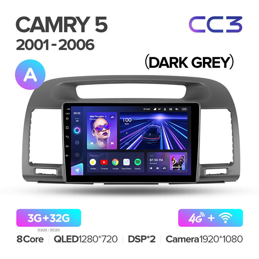 Teyes CC3 9" для Toyota Camry 2001-2006