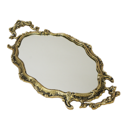 Bello De Bronze Подставка для цветов для икебаны бронзовая с подносом-зеркалом