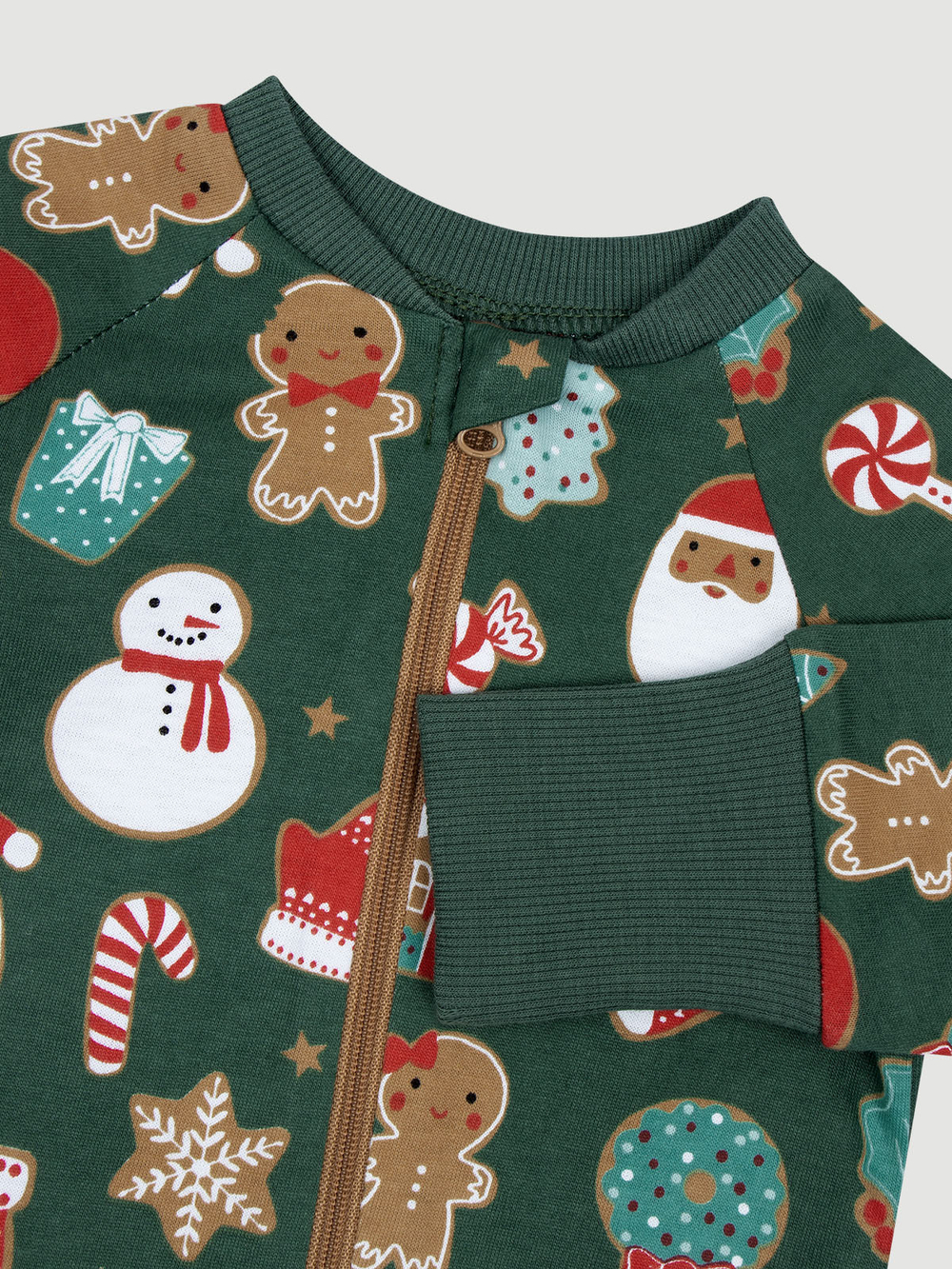 Комбинезон на манжетах Mjölk Имбирный пряник, с рукавом реглан, уценка