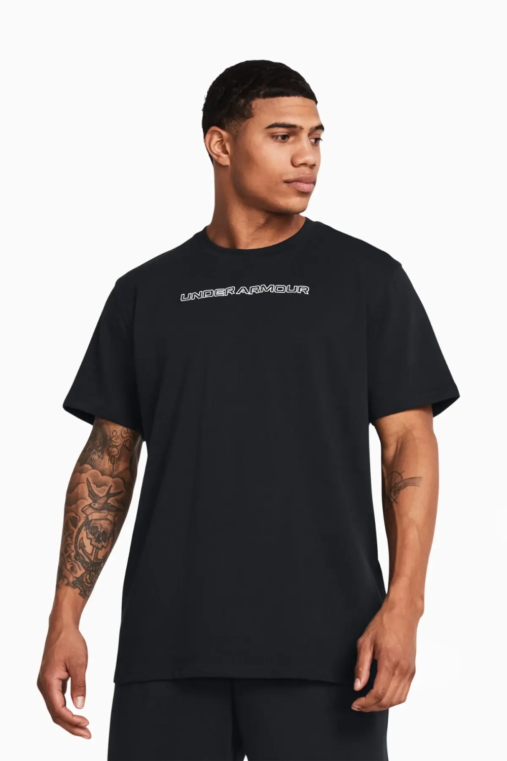 Футболка Under Armour Heavyweight Logo Overlay - черный