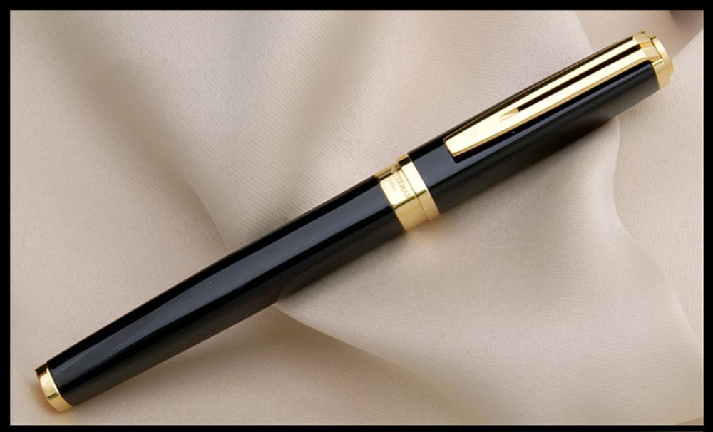 Перьевая ручка Waterman Exception, цвет: Slim Black GT, перо: F/M