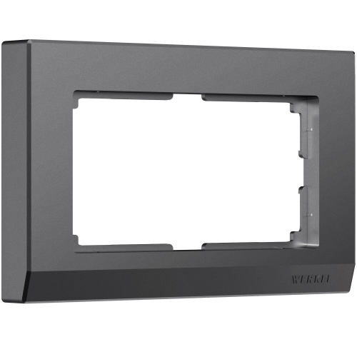 Рамка из поликарбоната для двойной розетки Stark графит матовый W0081864