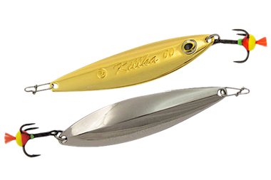 Блесна зимняя EcoPro Killka 070мм 18г S/G Вертикальная Тройник №4