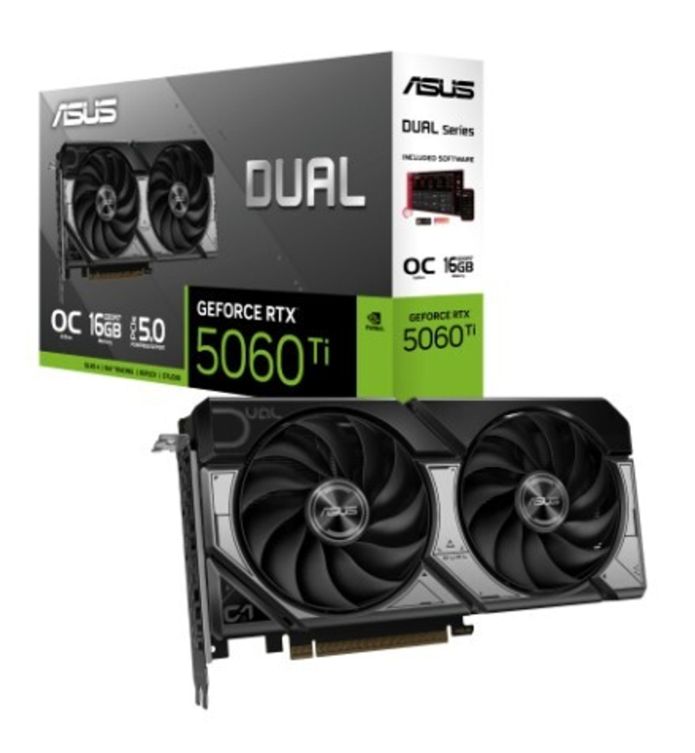 Видеокарта PCI-E ASUS GeForce RTX 5060 TI DUAL OC (90YV0MH0-M0NA00)