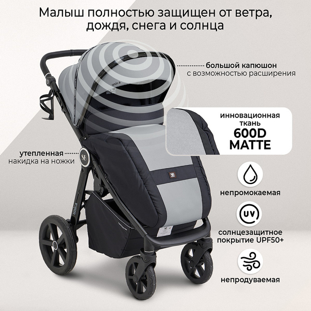 Прогулочная коляска Sweet Baby Unica Grey