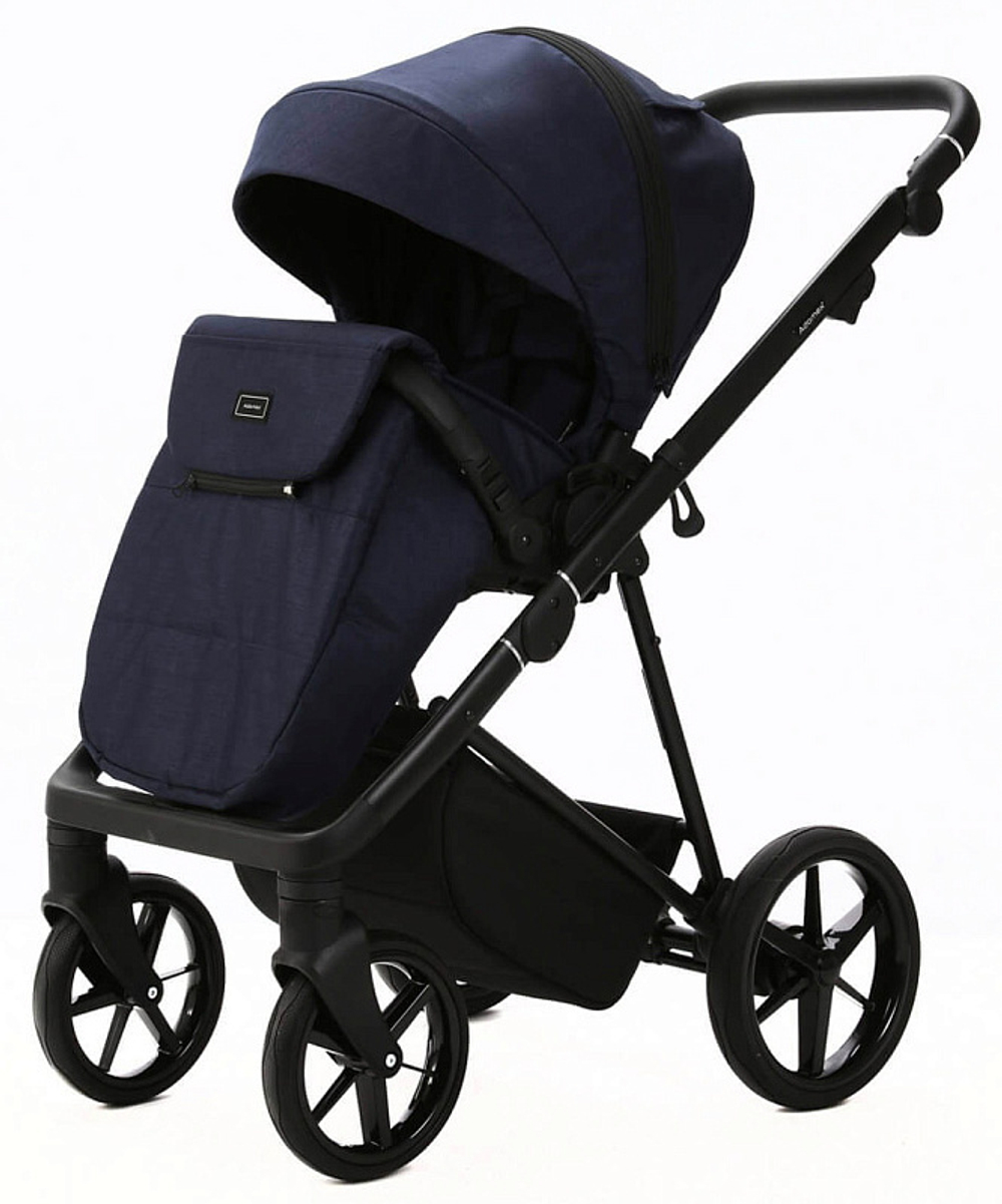 Детская коляска Adamex Vasco 2 в 1 V-TK67 LUX (СИНИЙ)