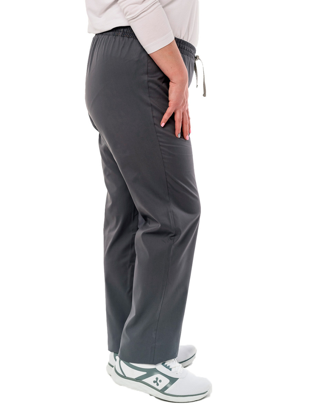 Брюки медицинские женские Доктор стиль Комфорт на резинке со шнурком, шоколад, 40