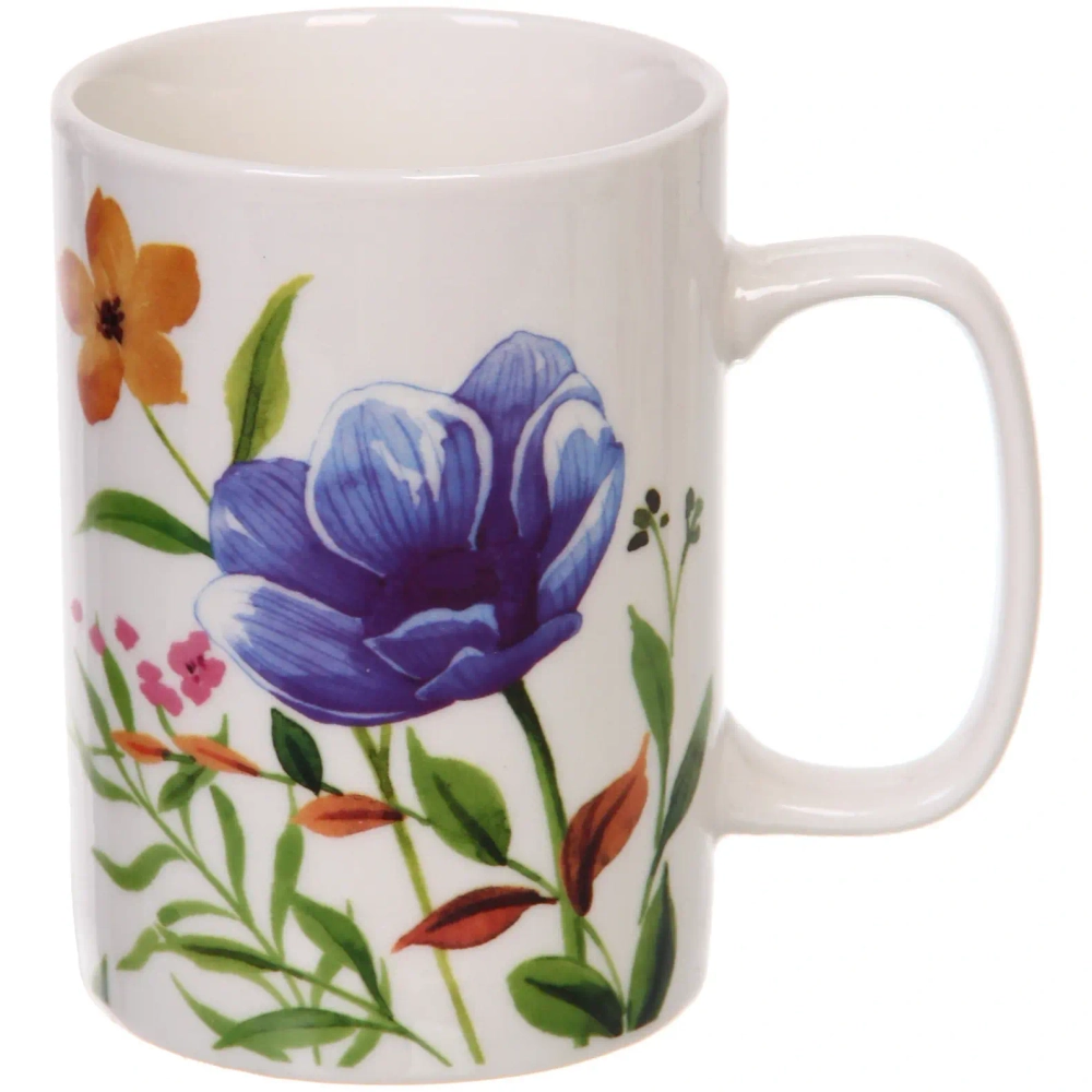 Кружка керамическая 400мл «Летние цветы», микс рисунков