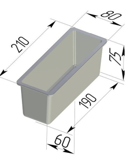 Форма для выпечки хлеба тостерная 210х80х75 мм