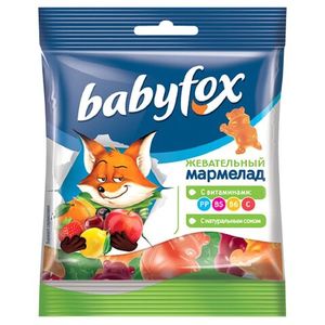 Мармелад Baby Fox жевательный Бегемоты 70 гр/пач 1 пач/кор