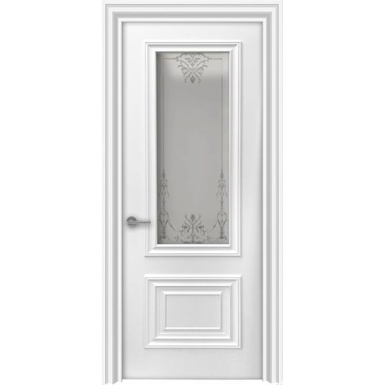 Цена на Межкомнатная дверь эмаль Прима Багет белая остеклённая 1 Купить Межкомнатная дверь эмаль Прима Багет белая остеклённая 1