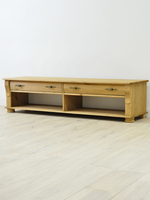 Тумба под телевизор 160х47х40, Susanna, с ящиками и полками, под тв, массив сосны, бейц, Dipriz