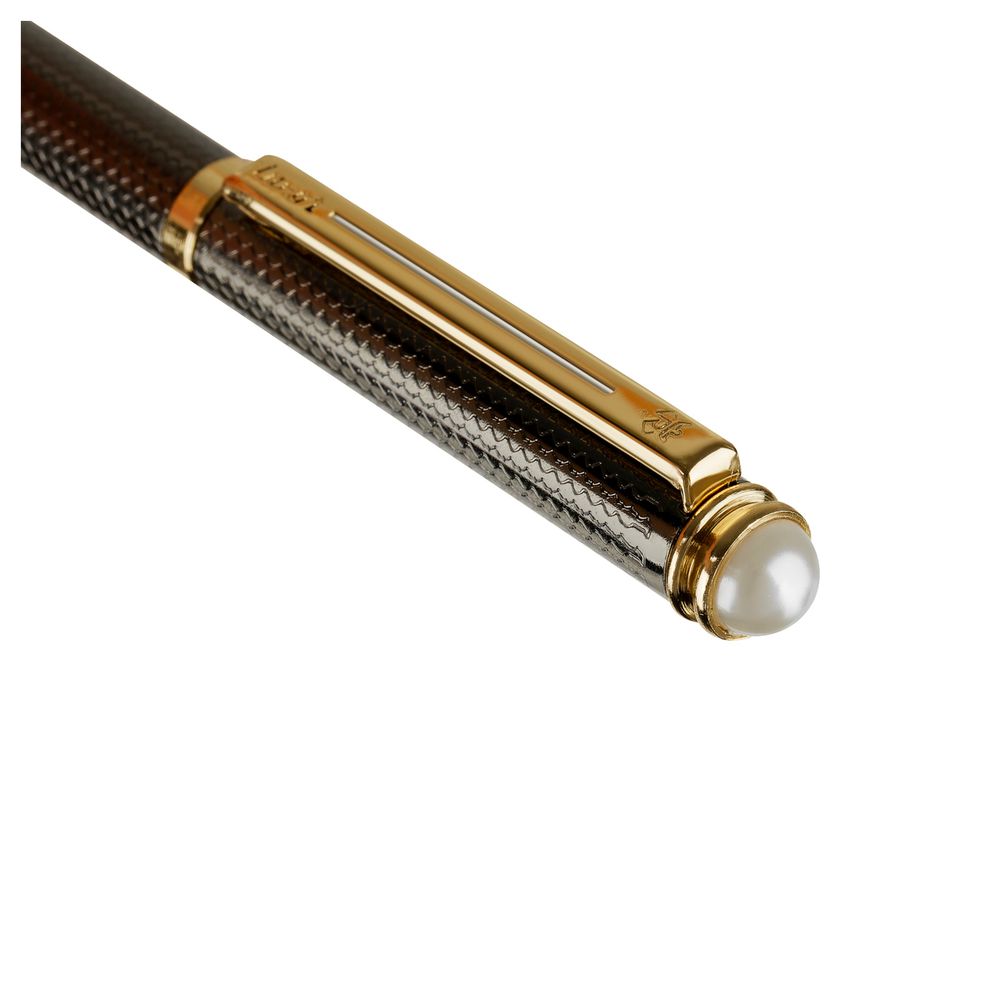 Ручка шариковая Luxor "Ellan" синяя, 1,0мм, корпус черный/золото, поворотный механизм, футляр