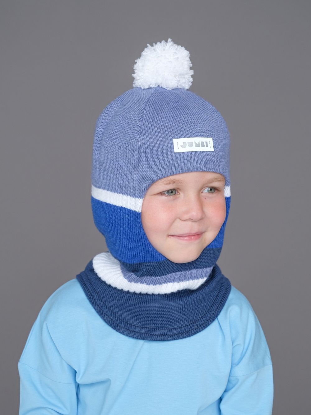 Шлем зимний вязаный (Небо) ГУФ