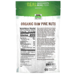 NOW Foods, Real Food, органические, кедровые орехи, сырые, 8 унций (227 г)