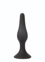 Чёрная анальная пробка Sex Expert - 9,5 см. (Цвет: черный)
