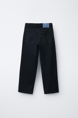 ZARA ДЖИНСЫ СВОБОДНОГО КРОЯ, МОРСКОЙ СИНИЙ