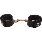 Кожаные простроченные фиксаторы с карабинами Unifersal Cuff Links (Цвет: черный с золотым)