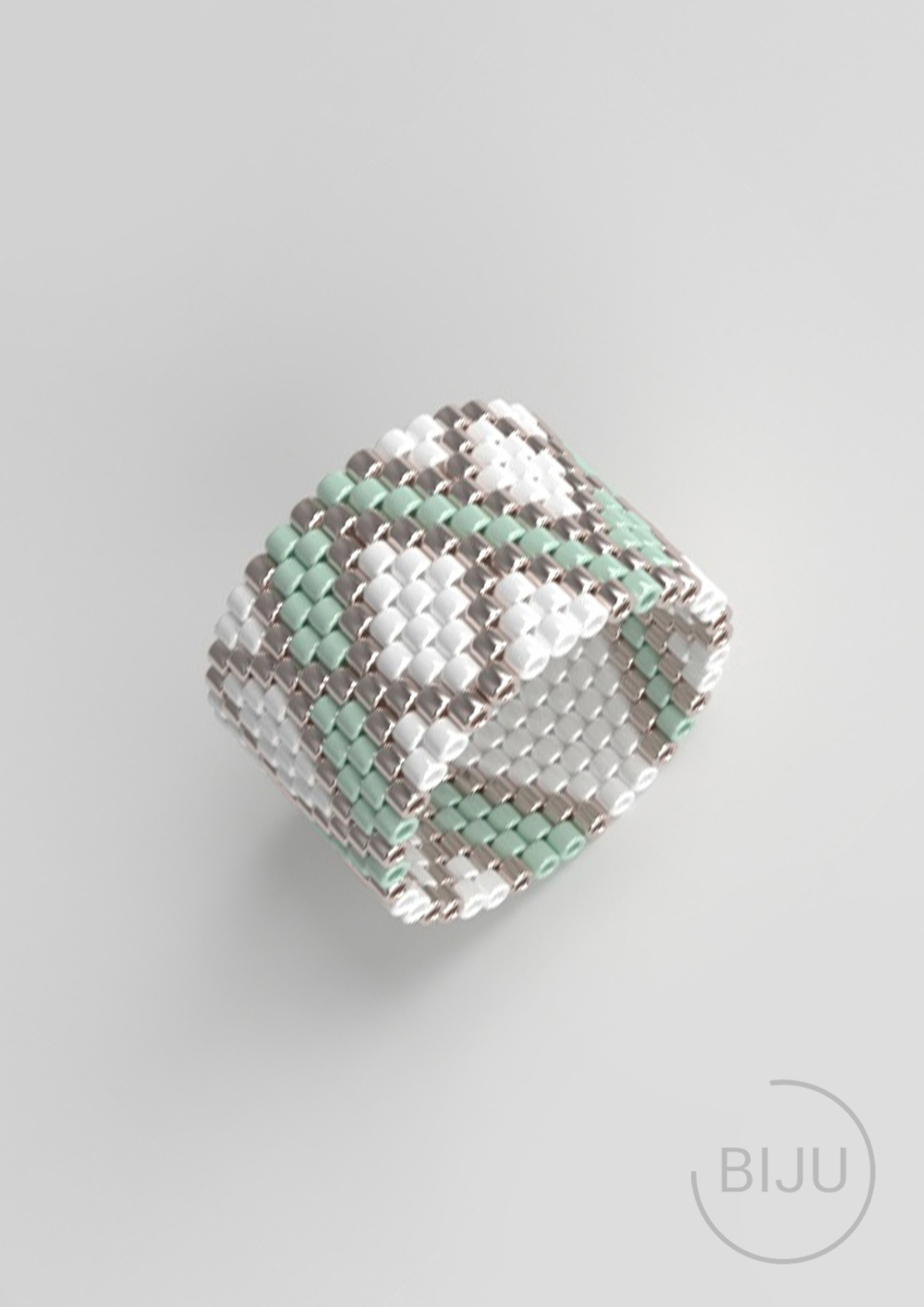 Схема кольца из бисера, узор PEYOTE, мозаичное плетение, четный счет, узор пейот из Miyuki Delica 11/0, файл PDF, RING_22