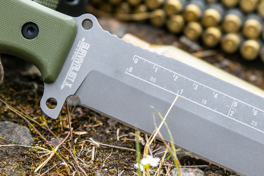 Нож выживания Survivalist X AUS-8 TacWash Green G10