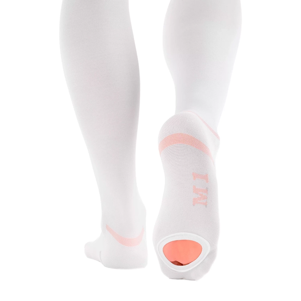Чулки антиэмболические "Элеганс" с резинкой на силиконовой основе, 1 класс компрессии (18-22 мм рт.ст.), цвет белый, типоразмеры: M
