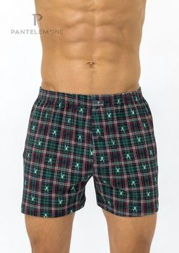 Трусы мужские семейные Pantelemone PMB-383, клетка зеленая