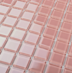 Мозаика стеклянная Pink glass/Розовое стекло (25х25) 300х300х4 мм