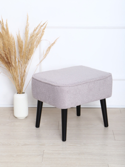 Пуф "Donatello" букле мех серый/венге