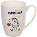 Кружка керамическая 320мл «Дракончики», белая