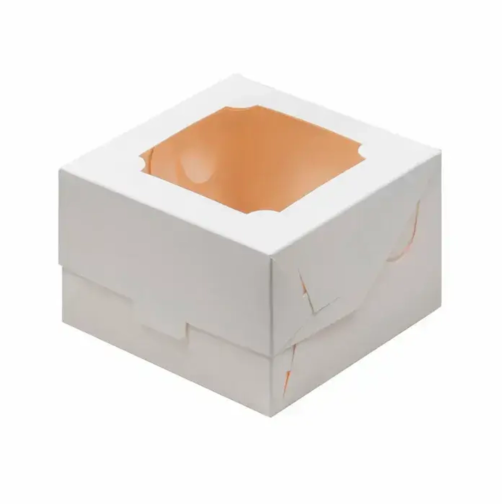 Коробка для бенто торта 120х120х80 с окном