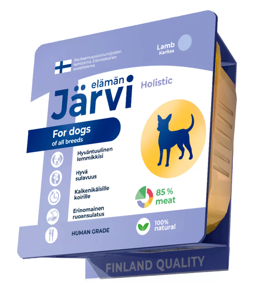 Jarvi мясной паштет с ягненком для собак всех пород, 100г. Jarvi мясной паштет с ягненком для собак всех пород, 100г.