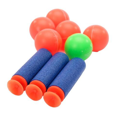 Пистолет с шарами, мягк.пулями и мишенью, пакет 3399-9