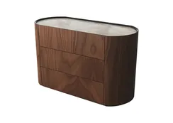 Комод Lagom 3 ящика ширина 120 см (орех, камень OV)