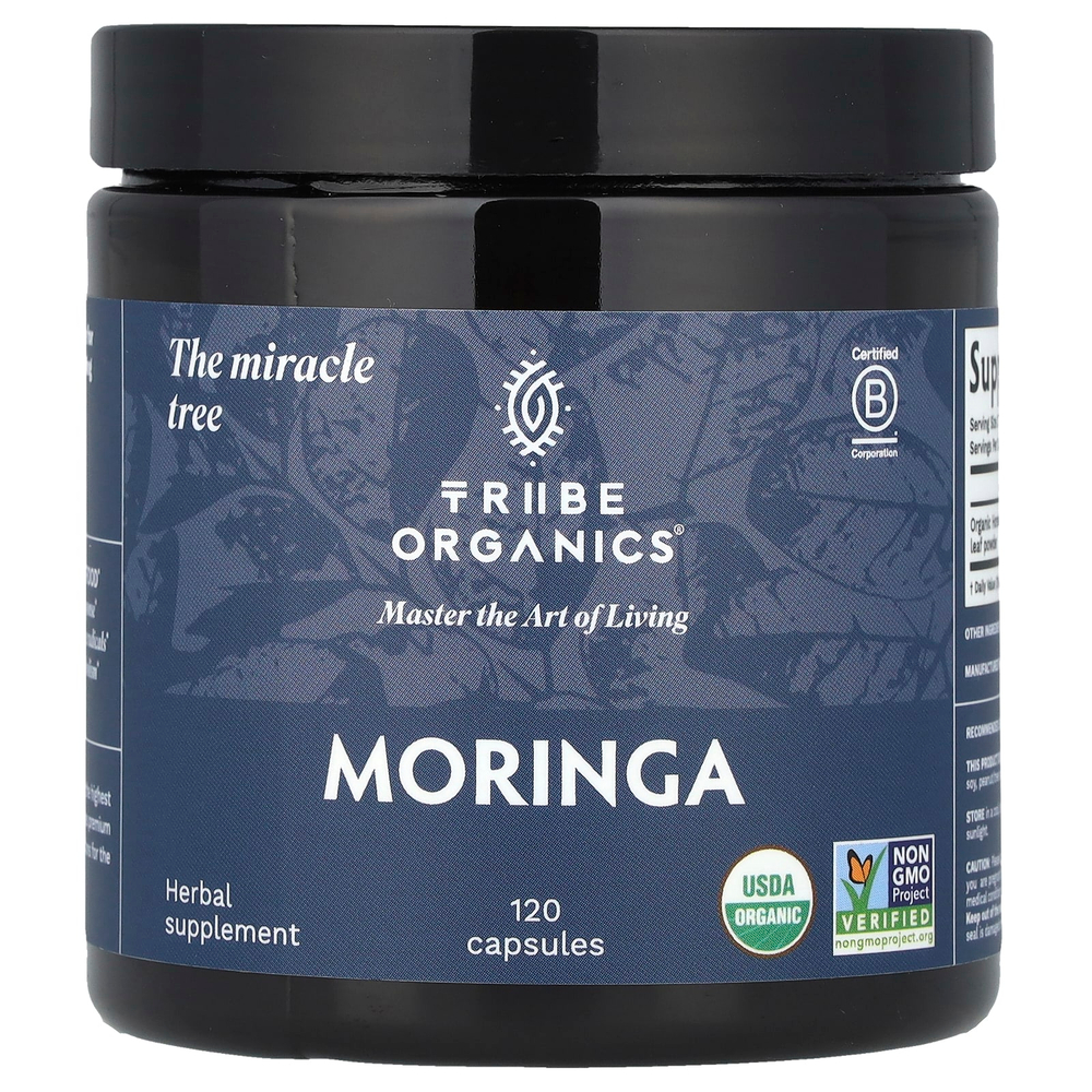 Tribe Organics, Моринга, 1800 мг, 120 капсул (600 мг в 1 капсуле)