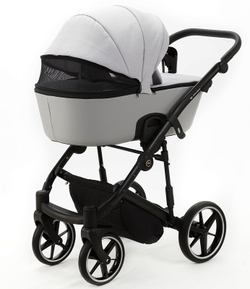 Детская коляска Adamex Mobi 2 в 1 M-PS104 (СВ.СЕРЫЙ+СВ.СЕР.КОЖА)
