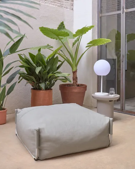 Пуф уличный Square для модульного дивана 100x100 светло-серый