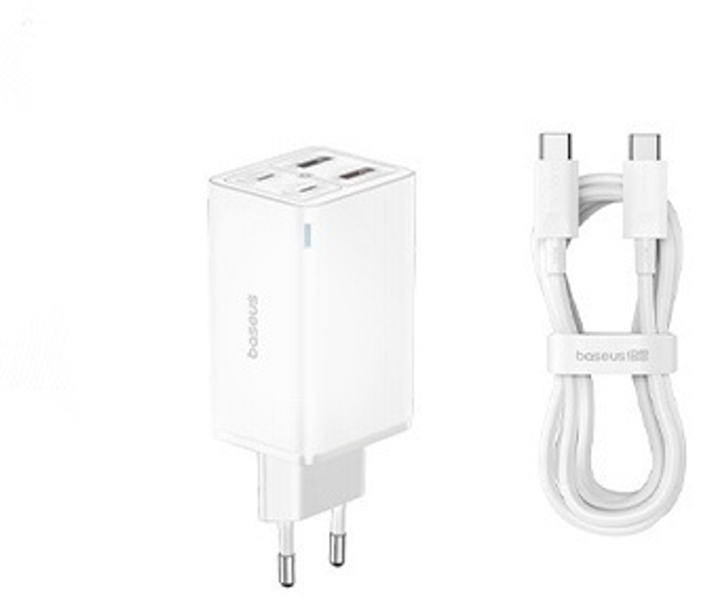 Зарядное устройство Baseus GaN6 Pro 2C+2U 65W USB Type-C, USB белый