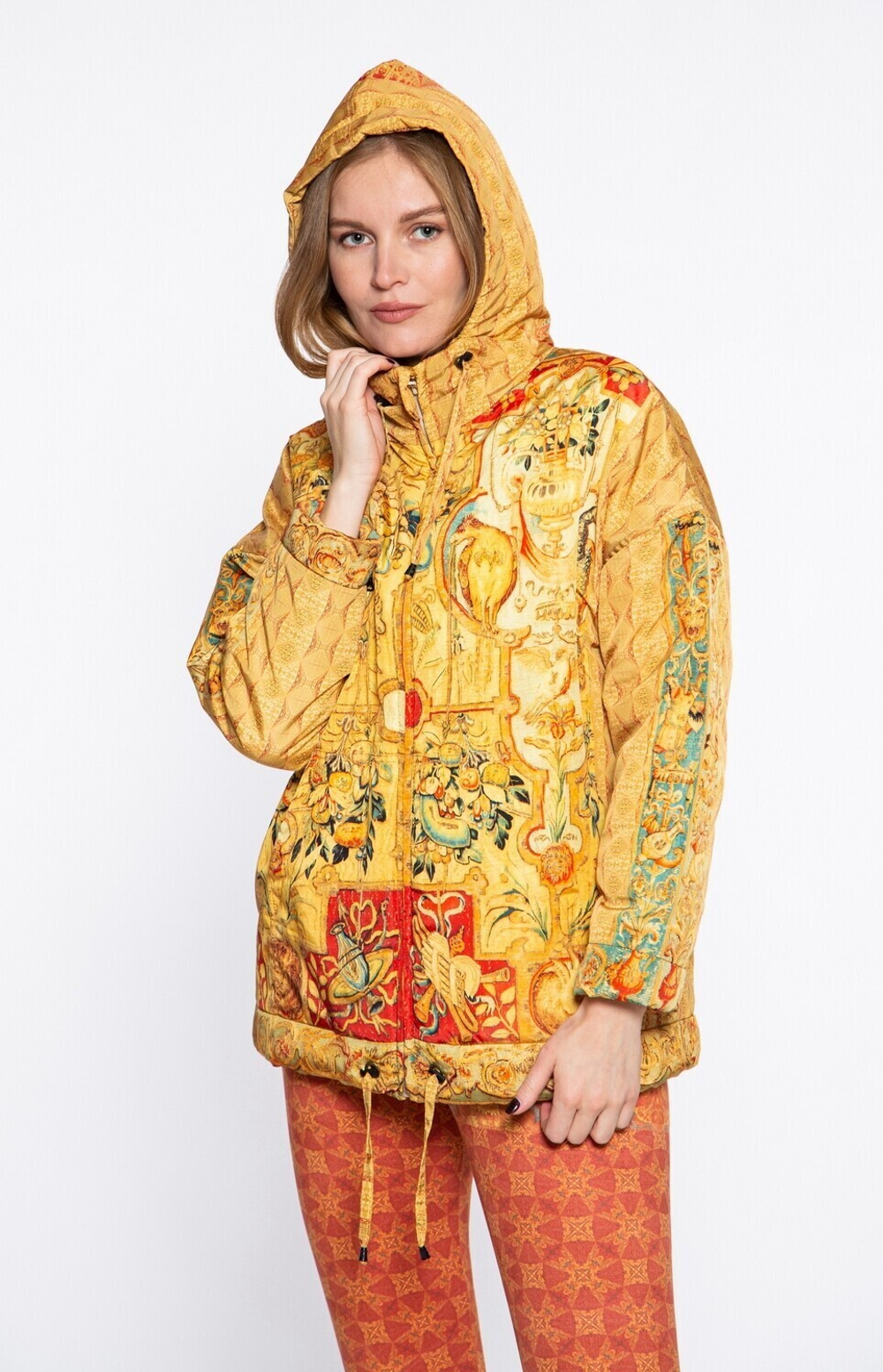 Куртка "Гротеск с птицами", по мотивам фламандской шпалеры 17 века из серии «Гротеск»