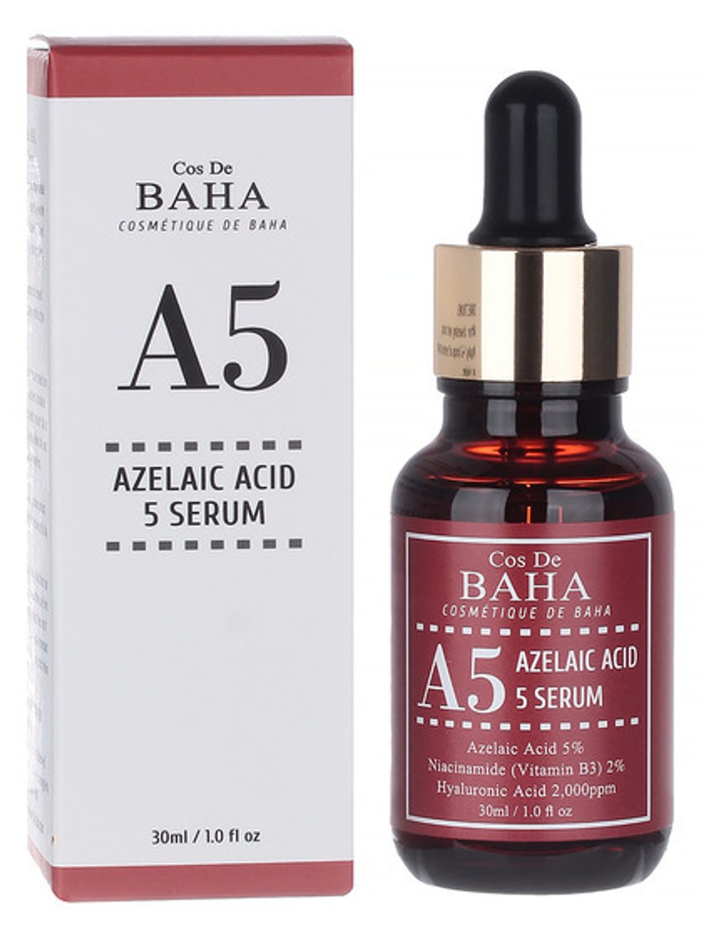 Cos De BAHA Сыворотка для лица с азелаиновой кислотой противовоспалительная / Azelaic Acid 5% Serum, 30мл