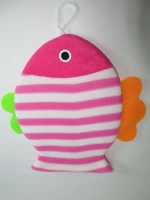 Детская мочалка рукавичка варежка для купания малышей +3мес