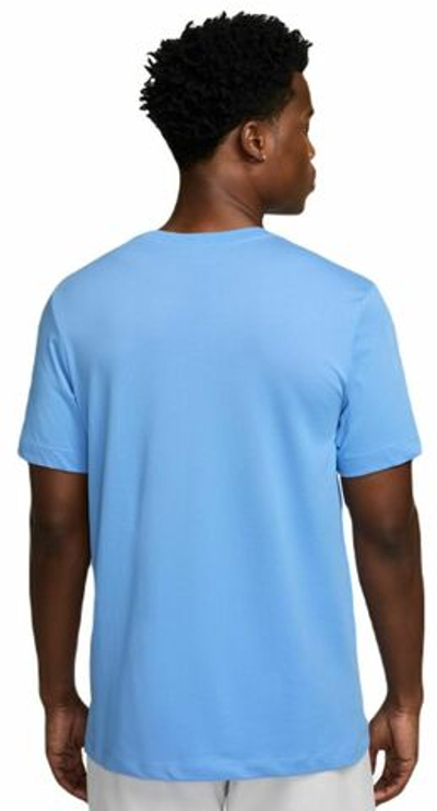 Мужская теннисная футболка Nike Court Dri-Fit Printed T-Shirt - university blue