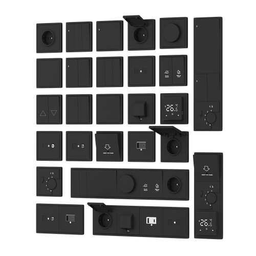 Накладка стандарта TAE для розеток USB, HDMI, аудио, матовый карбон, серия R98