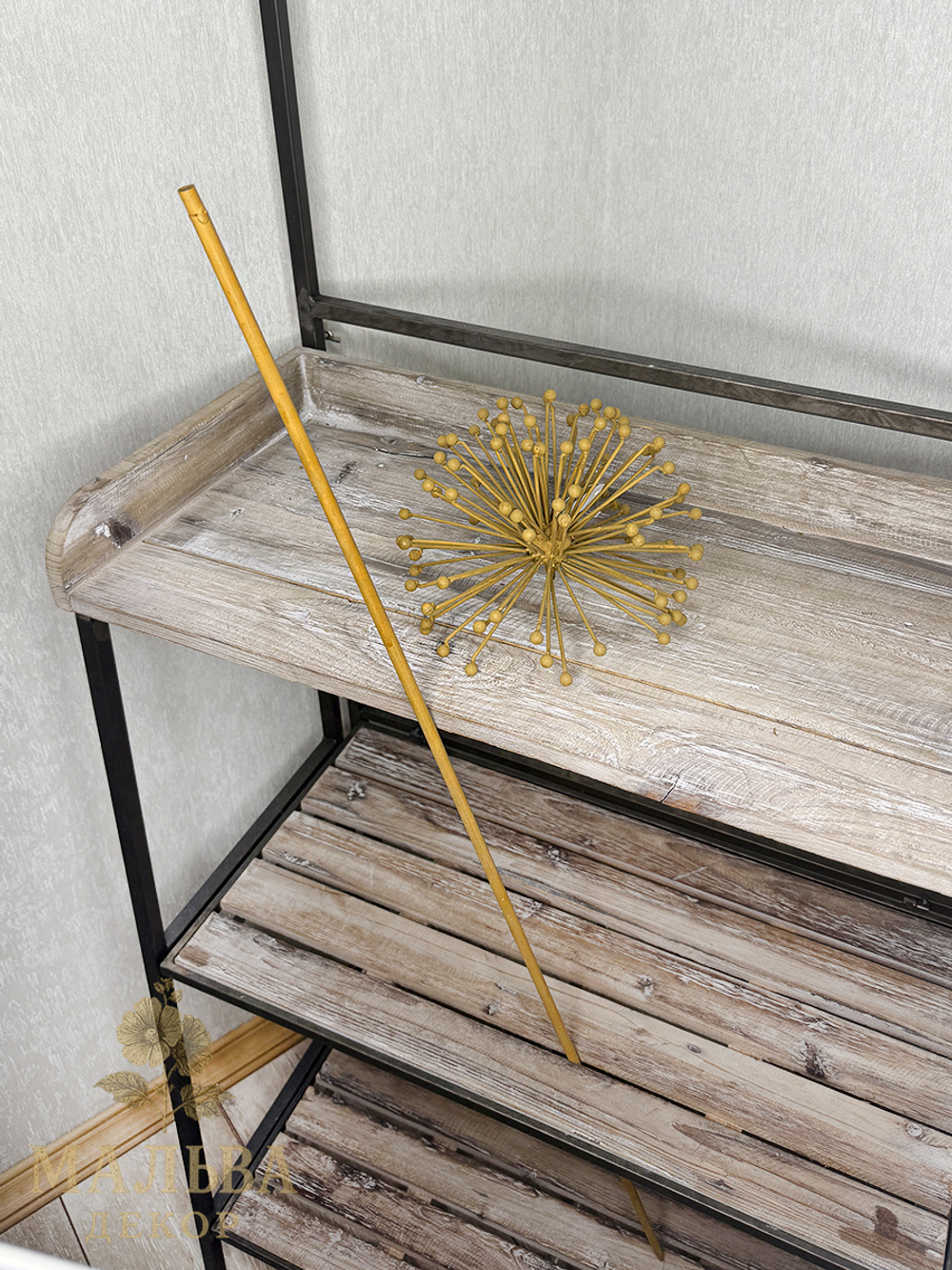 Декор для сада цветок "Аллиум" большой 23x23xH15cm + 115см штекер