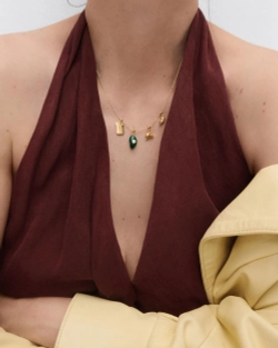 Подвеска-шарм Ny Postcard серебро 925 пробы покрытое золотом