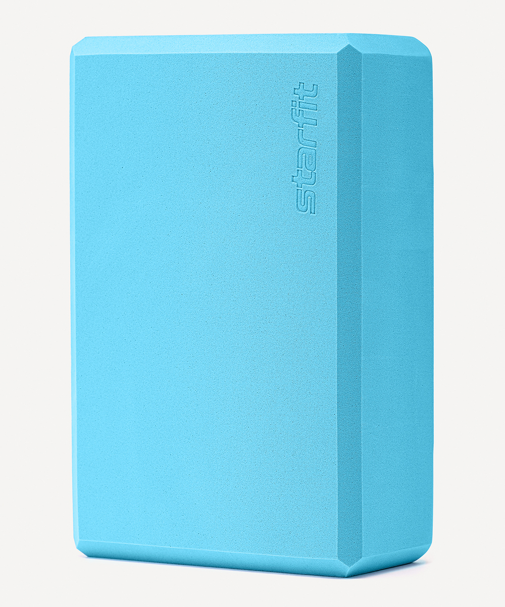 Блок для йоги YB-200 EVA, синий пастель