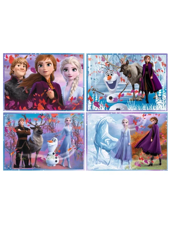 Пазлы для детей 3 4 5 лет 4 в 1 Холодное сердце 2