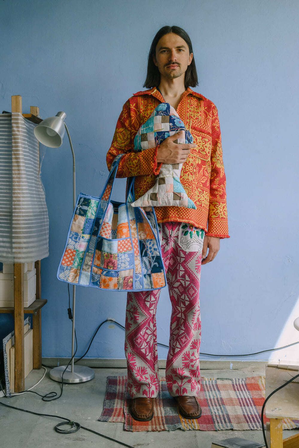 Сумка Soeurs Patches Tote синяя