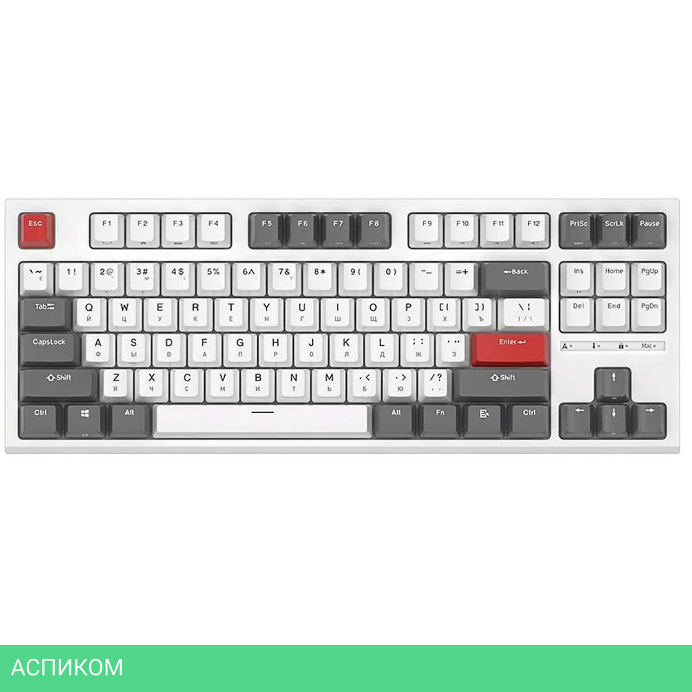 Клавиатура Royal Kludge RKR87 Brown switch/White/Gray/Red
